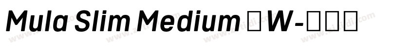 Mula Slim Medium 中W字体转换